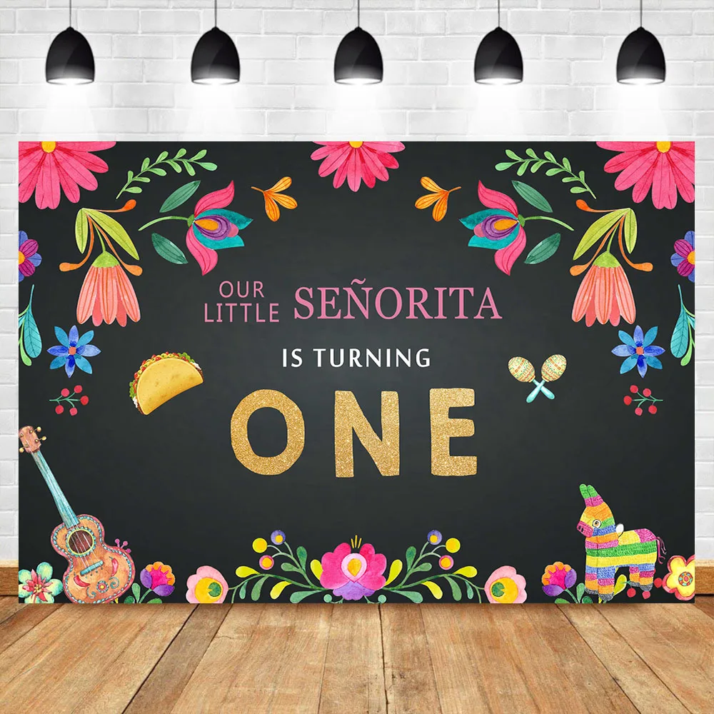 Mexican Fiesta First Birthday Backdrop Little Senorita Girl S 1st