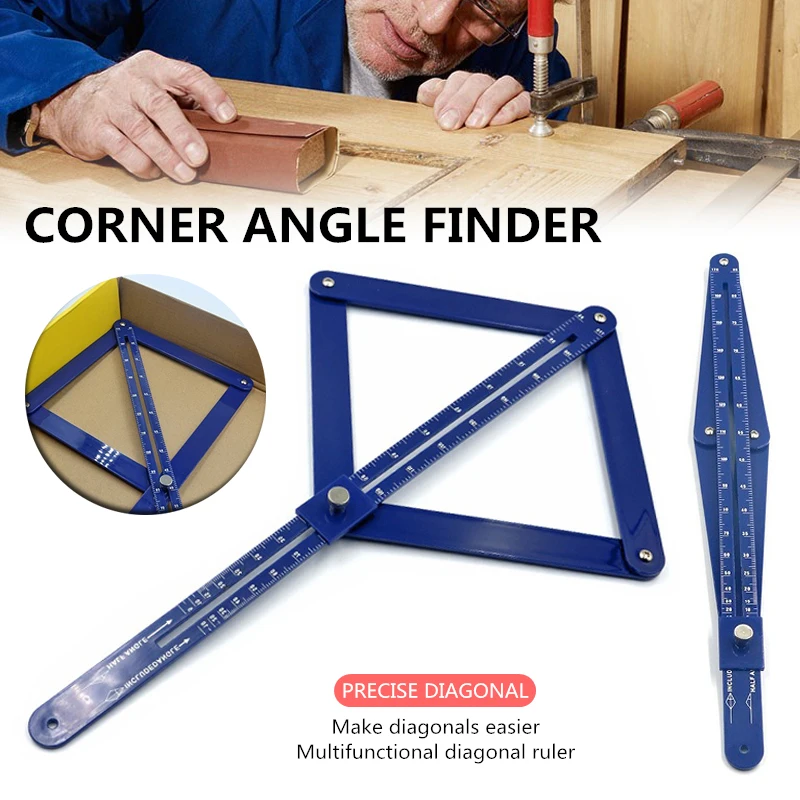Multifunctional Protractor Corner Angle Finder Tool Square Ruler Protractor Woodworking Model Craft Angle Square Tool afbeelding