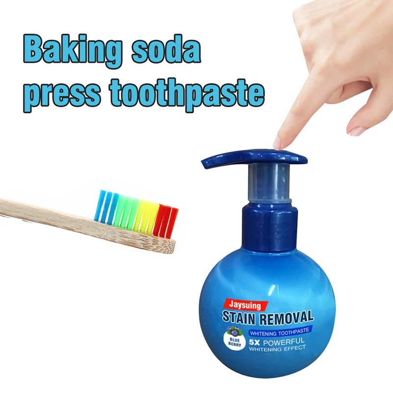 

Intensive Stain Remover Whitening Toothpaste Anti Bleeding Gums with Toothbrush for Brushing Teeth BJStore