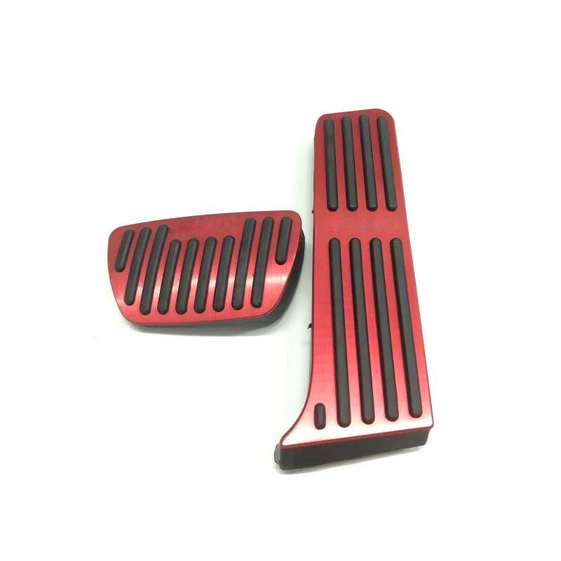 2pcs Red Алюминиевый Автомобиль Стайлинг акселератора газа педаль тормоза Подножка педаль накладка чехол для TOYOTA RAV4 аксессуары - Название цвета: 2pcs Red