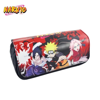 

Cute Naruto Animation Large Capacity School Pencil Case Kawaii Double-layer Zipper Pencil Cases Pencil Bag Stationery For School