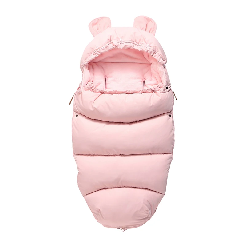 pink 2 Кокон для новорожденных, детский конверт, спальный мешок для малышей, плотный теплый зимний конверт для новорожденных, кокон в коляске, детский спальный мешок - Цвет: pink 2