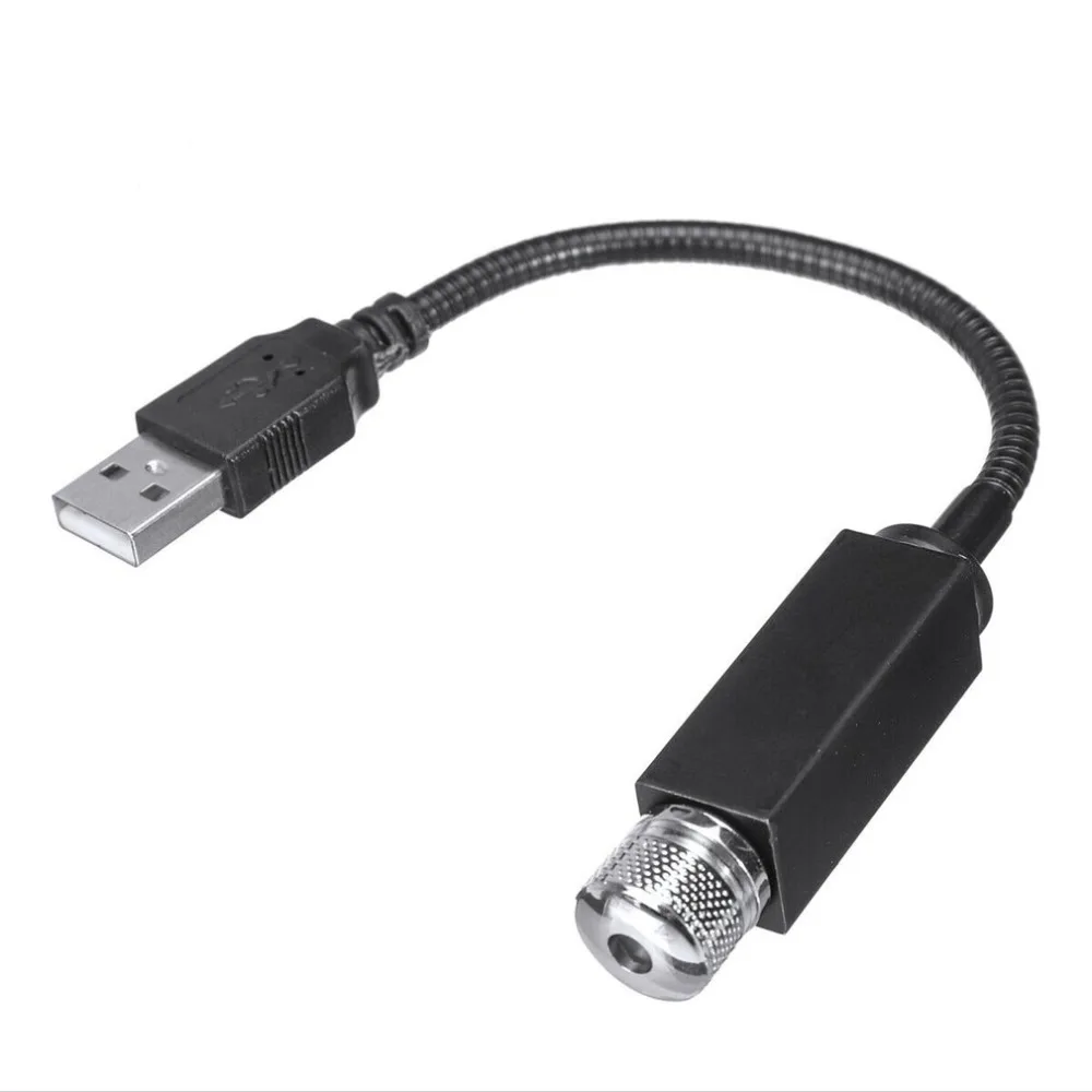 USB, устанавливаемый на крыше автомобиля Атмосфера лампы салона окружающего освещения светодиодный звезда Звездное небо светильник на потолок