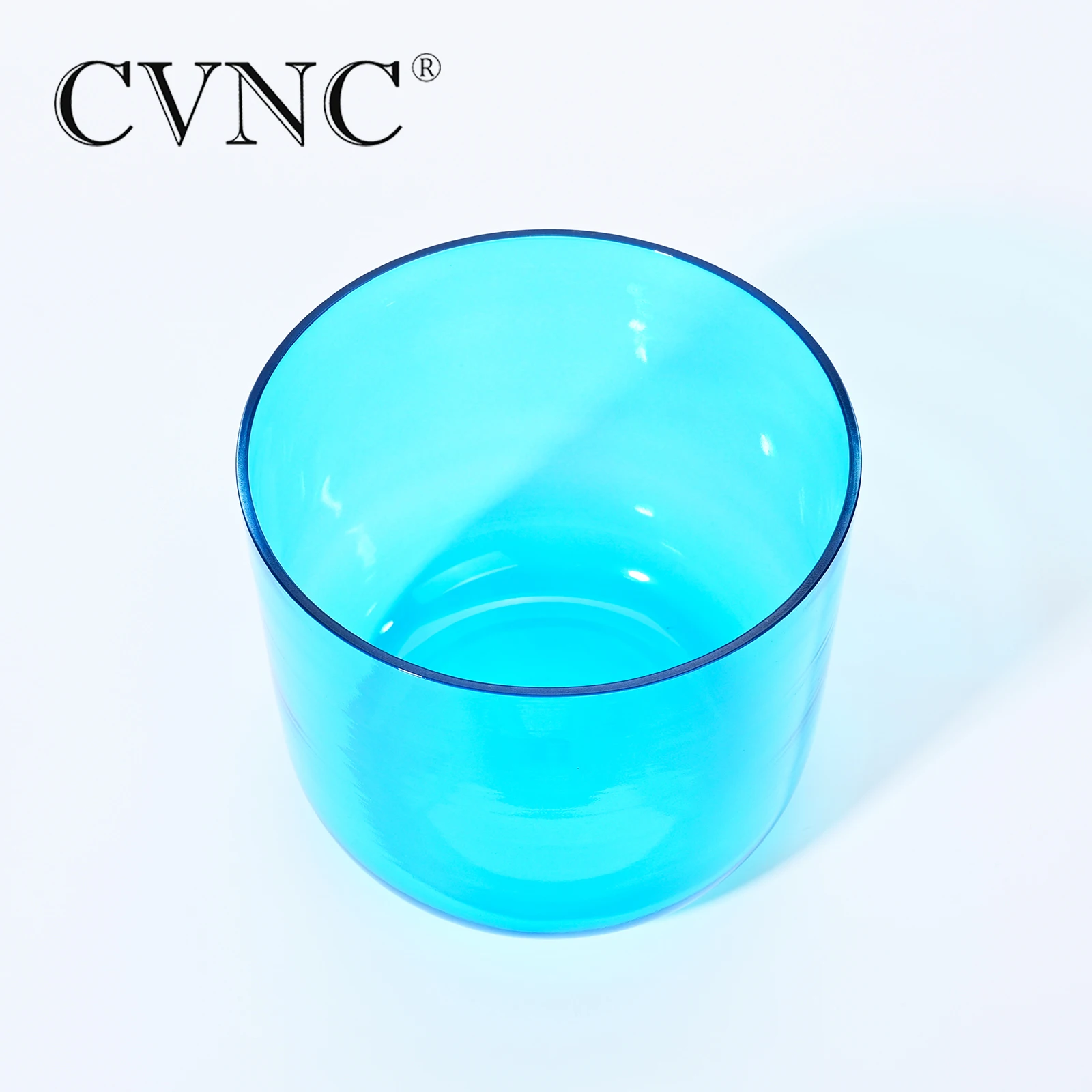 CVNC 6 ''синий цветной прозрачный Примечание G горло Чакра кварцевый Поющая чаша с бесплатным молотком и уплотнительное кольцо подарок