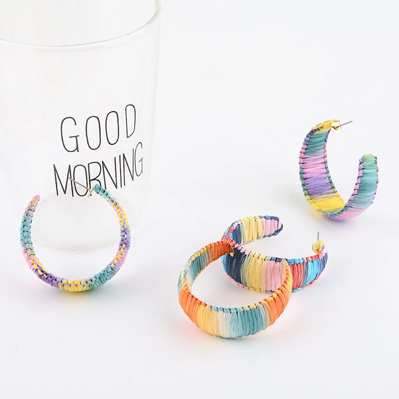 4 шт. Новое поступление серьги для женщин и девочек разноцветные c образные