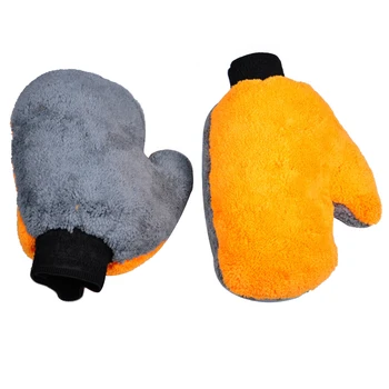 

Soft Absorbancy Glove Car Cleaning Ultra Soft Easy To Dry Auto Detailing Coral Velvet Household Auto Care Washing Cloth