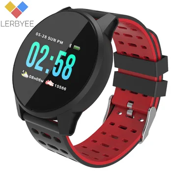 

Lerbyee Smart Bracelet W1 Heart Rate Monitor Bluetooth Fitness Tracker Watch Call Reminder Waterproof Smart Band for iOS Android