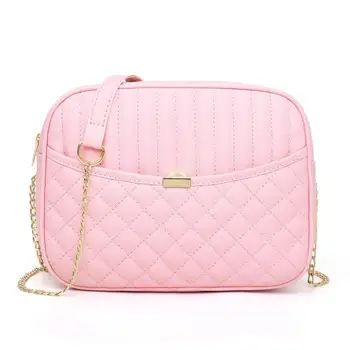 

Fashion Shoulder Messenger Bag Women PU Leather Solid Color Crossbody Bags Bolsas Mujer Small Purse Chain Ladies Elegant Handbag