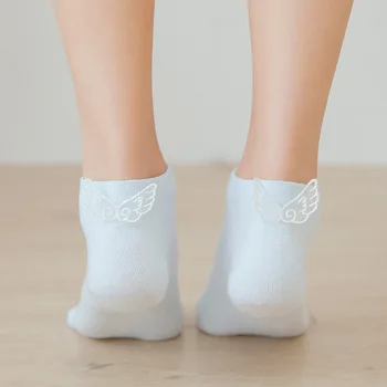 

Kawaii Angel Wings Women Socks Fashion Ankle Funny Socks Women Cotton Candy Color