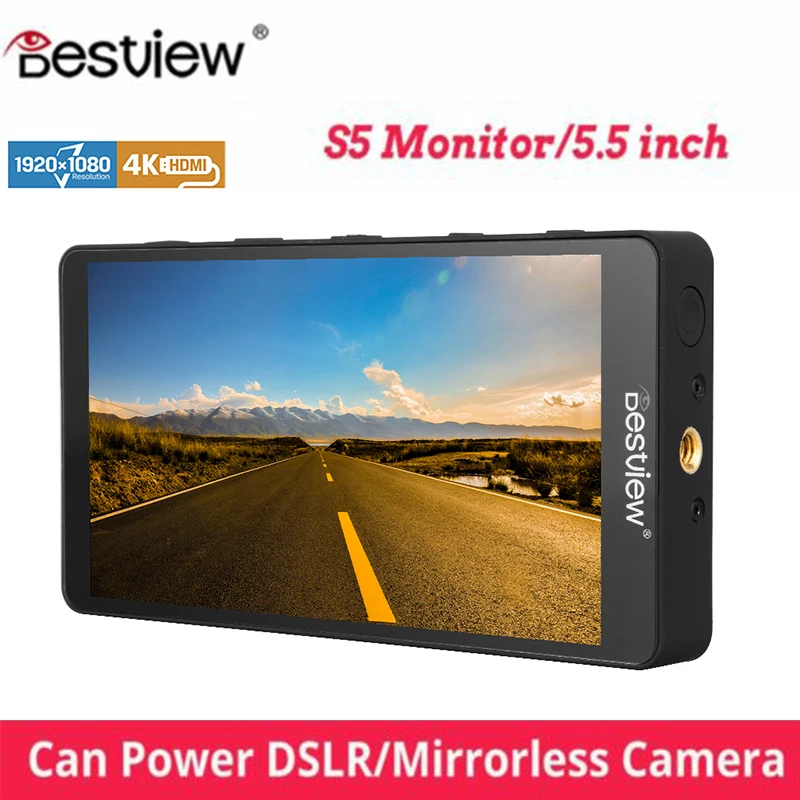 Bestview S5 5 дюймов камера поле DSLR монитор маленький Full HD 4K HDMI 1920x1080 ips видео фокус