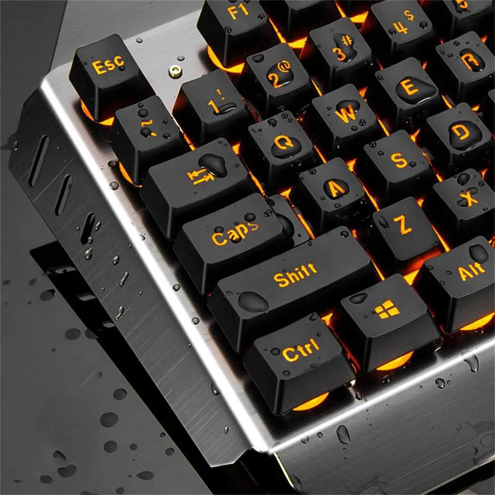 Беспроводная механическая клавиатура и мышь DishyKooker набор для игр перезаряжаемый