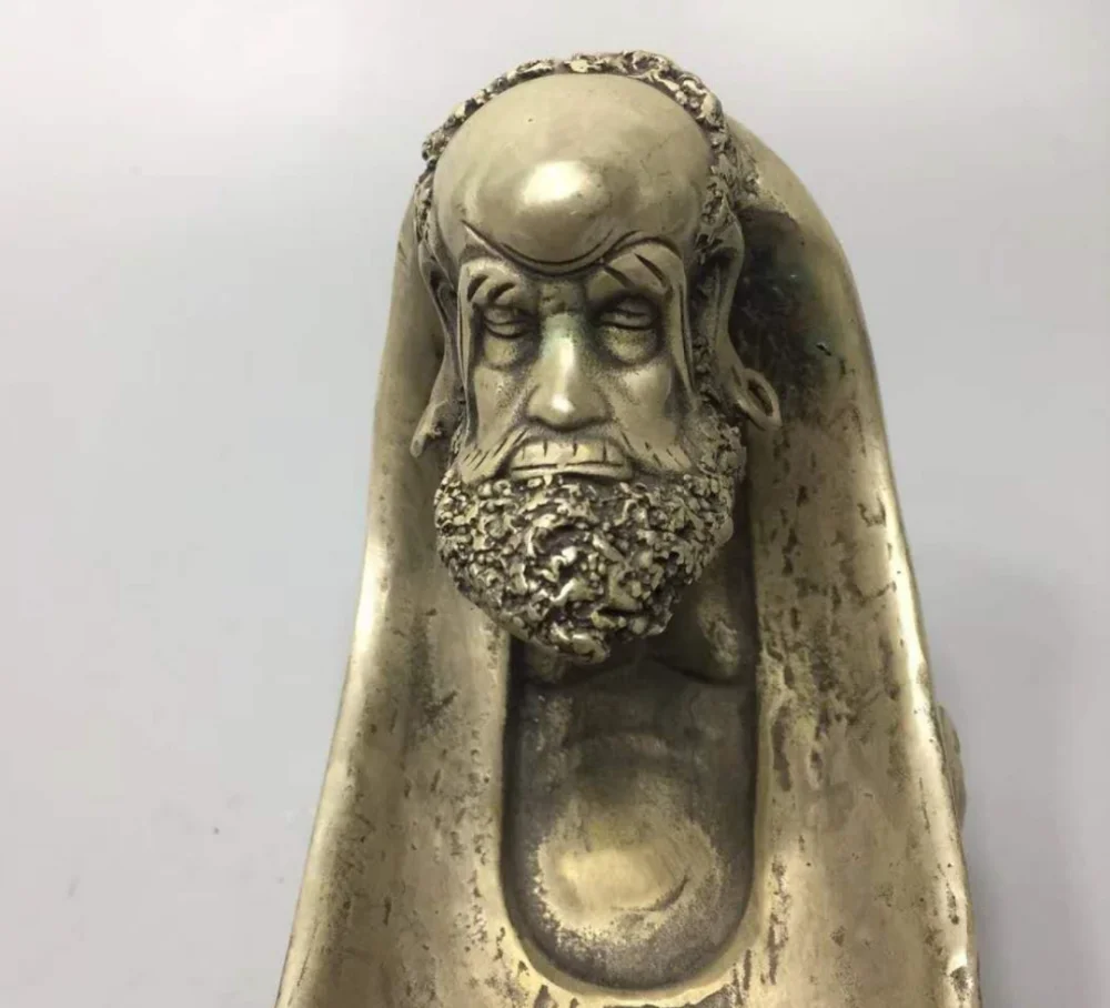 Китайская тибетская серебряная статуя Дхармы, статуя Будды, металлические изделия для украшения дома, ароматическая горелка