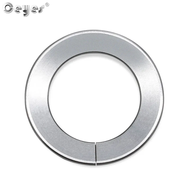 Silver Ring Cover Ceyes наклейки для стайлинга автомобилей для Nissan, Qashqai, Juke J10 J11 Авто Start Stop стильная кнопка Зажигания для автомобиля кольцо крышки с отверстием случае аксессуары - Название цвета: Silver Ring Cover