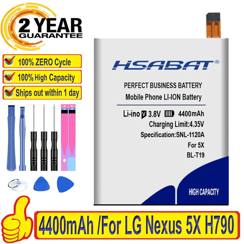 Аккумулятор HSABAT BL T19 для LG Nexus 5X аккумулятор H790 H791 H798 BLT19 4400 мАч T19|battery bl|bl batterybattery for