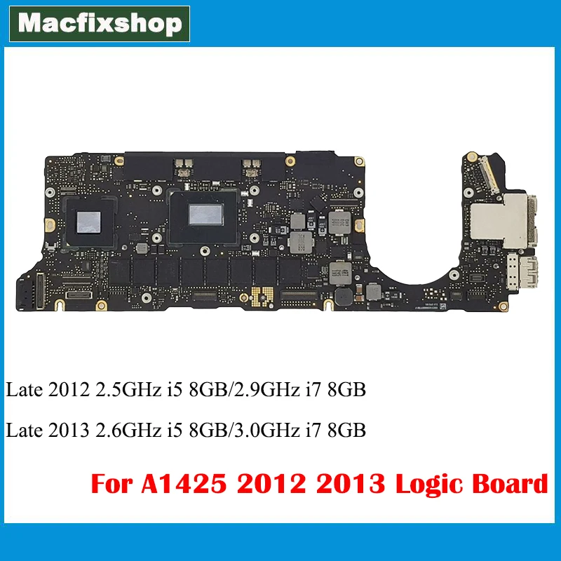 Материнская плата A1425 для Macbook Pro материнская 2012 2 5 ГГц i5 9 i7 8 Гб 2013 6 3 0 820-3462-A |