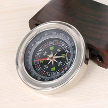Portable Aluminum Lightweight Emergency Compass Outdoor Survival Compass Tool Navigation Wild Tool Black