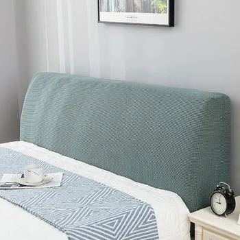 

European Solid Color Elastic All-Inclusive Bed Head Cover Bed Head Back Protection Dust Cover Plush Thicken Soft Headboard Cover