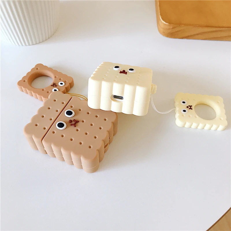 Забавные 3D чехлы для наушников Oreo с кольцом для Apple Airpods 1/2, милые силиконовые защитные чехлы для наушников