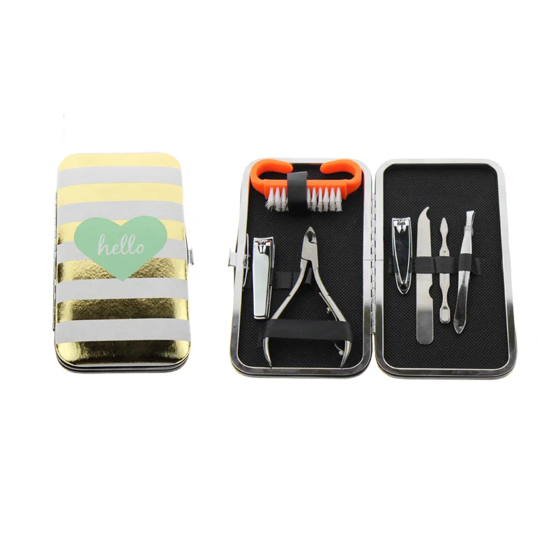

7Pcs/Set Cheap Professional Travel Manicure Pedicure Set Nail Care Set Kit Tool For Women Men Girl Child Kid Gift
