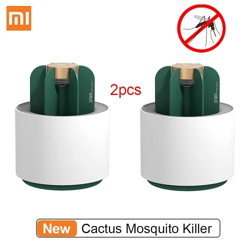 Xiaomi Mijia экологический бренд Sothing Mosquito Killer лампа портативный кактус USB Электрический Отпугиватель комаров Ловушка для насекомых УФ светильник - Цвет: 2pcs