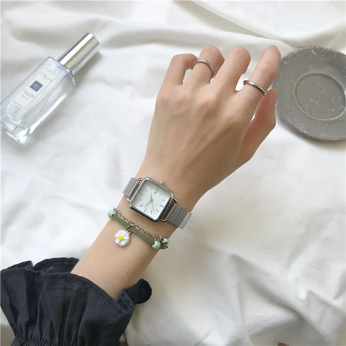 Simple Silver Women Watches Ulzzang Brand Exquisite Stainless Steel Ladies Wristwatches Fashion Minimalist Female Quartz Clock