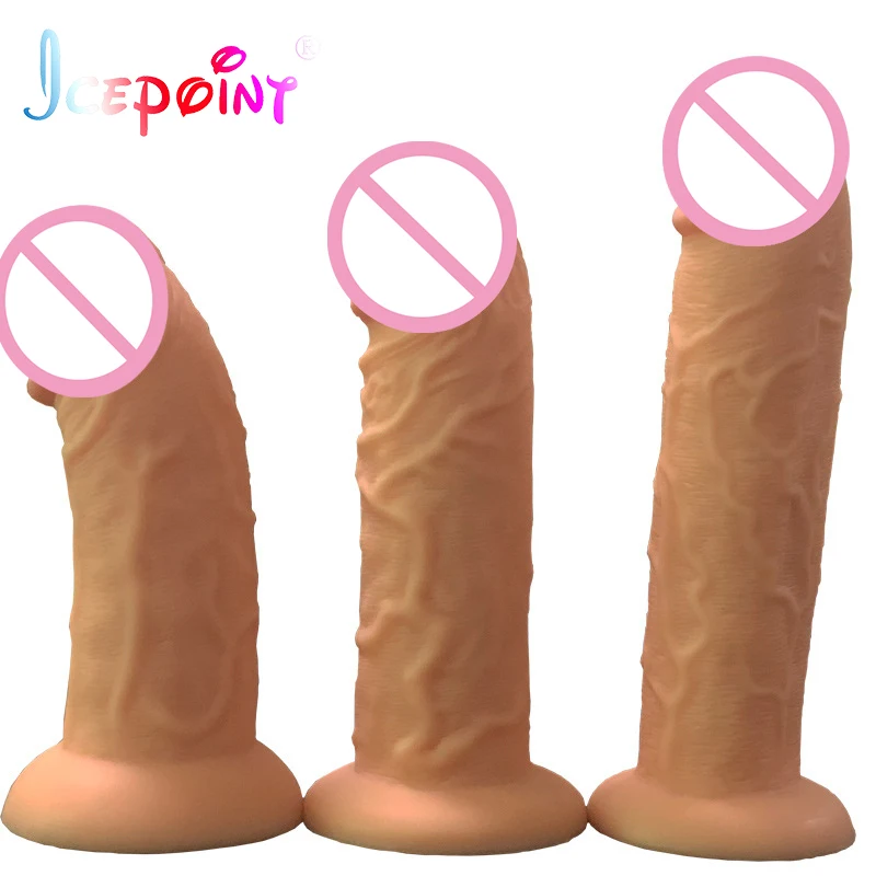 ICEPOINT Soft Dildo Realistic Anal Dildo Penis Suction Cup Male Dick Female Masturbation Erotic Toy for Adult Sex Toys for Woman