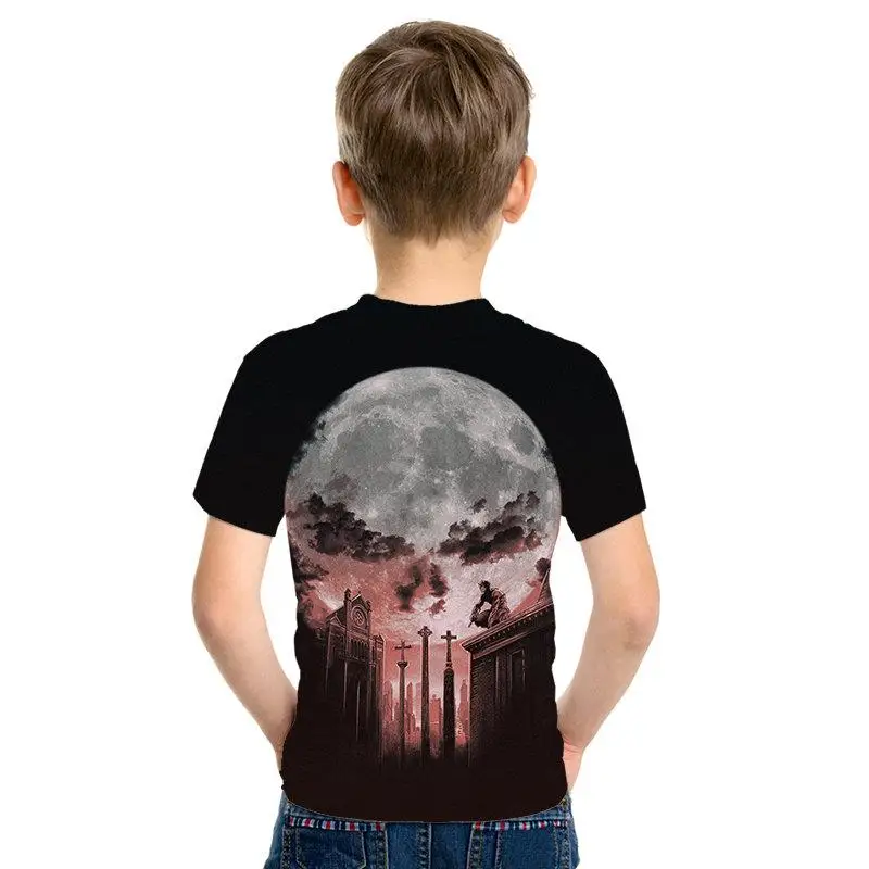 Nuevo Shantou estilo gtico camiseta de los nios 3D impreso Taro nios Топы moda manga corta verano calle ropa de los nios