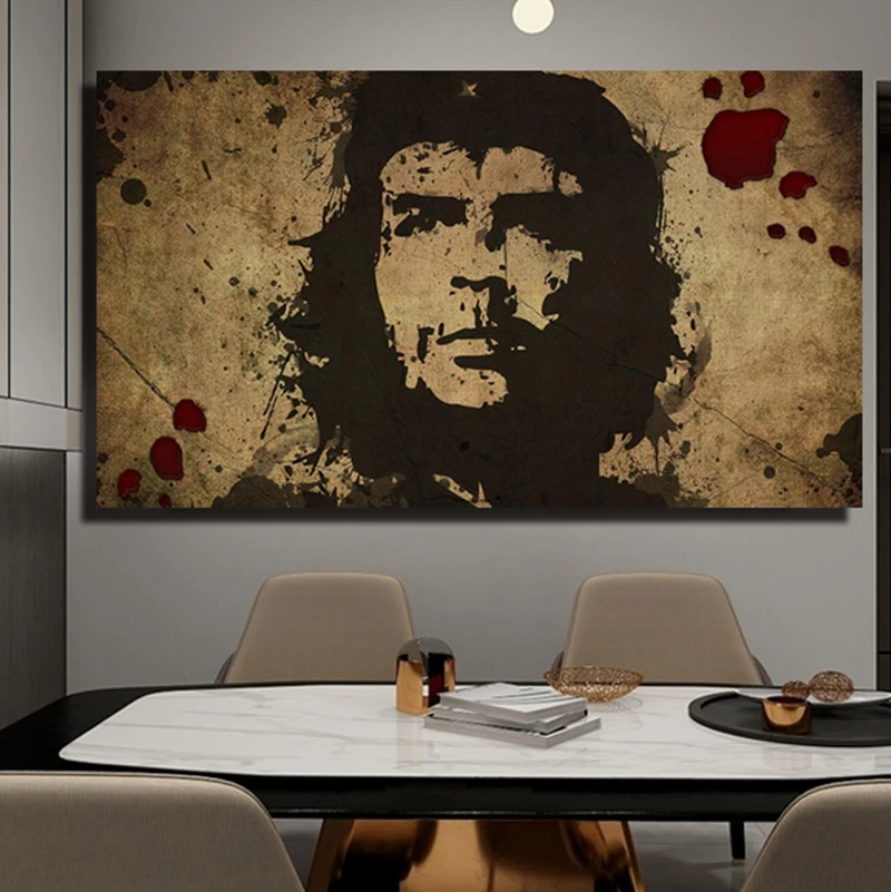 

OUCAG Famous Che Guevara Figure Poster Painting Wall Art Canvas Wall Picture Painting Graphic For Living Room Bedroom Decorative