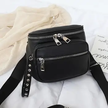 

2020 Women Leather Crossbody Bags Rivet Shoulder Bag Tote Handbags for Work Travel