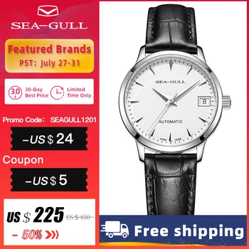 

Seagull ladies watch casual business automatic mechanical watch waterproof leather strap buckle female table 819.12.6042L