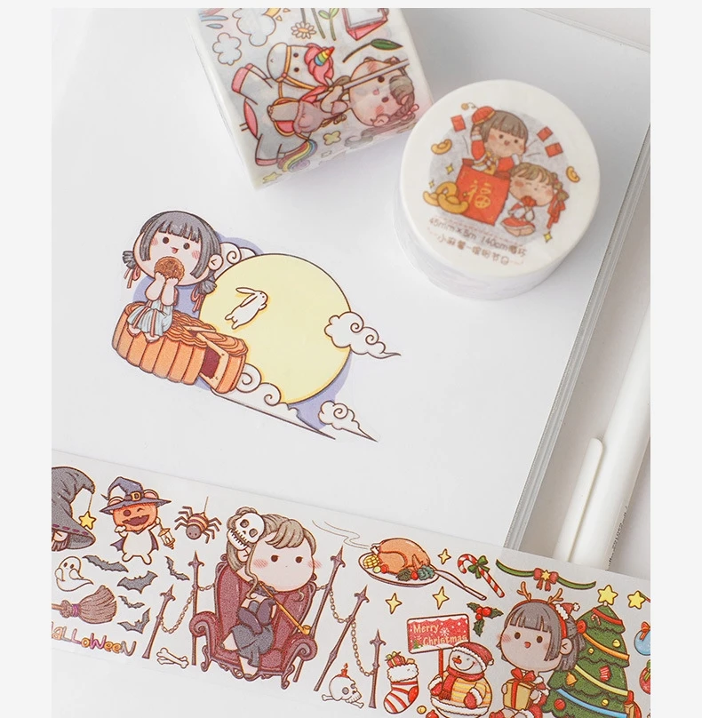 1 шт. милый васи ленты Скрапбукинг мультфильм Kawaii MaskingTape Diy украшения пуля дневник детские подарки школьные канцелярские принадлежности
