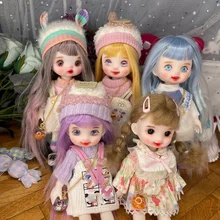 

1/8 Scale Exquisite Makeup BJD 16CM Princess Doll Super Cute Fashion Suit OB11 Joints Body Figure Dolls Toy Gift For Girl C1590