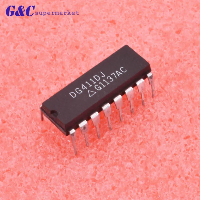 

1/5PCS DG411DJ DIP-16 Precision Monolithic Quad SPST CMOS Analog Switches