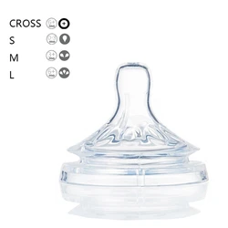 Baby Soft Silicone Pacifier Nipple for Newborn Wide Mouth Feeding Milk Bottle Natural Flexible Replacement Accessories