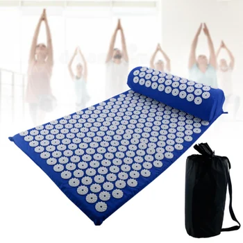 

Lotus Acupucture Mat Pad Set Acupressure Massage Cushion Pillow for Home Yoga SMN88