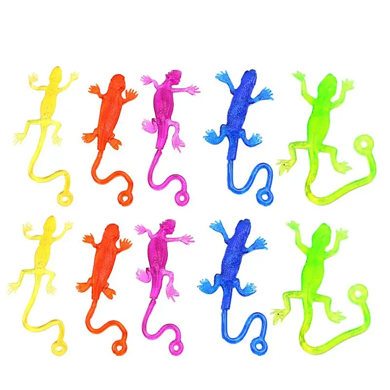 2 CARDED STRETCHY LIZARD TOYS party favor supplies toy STRETCH REPILE novelty 