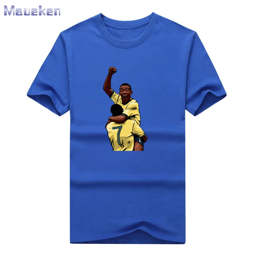 Летняя забавная футболка the best pele, футболка из хлопка, мужская повседневная футболка для бразильских фанатов, подарок 0715-2