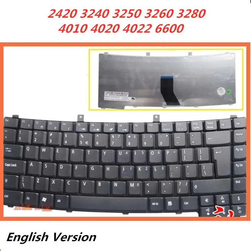 Клавиатура с английской раскладкой для ноутбука ACER TM 2420 3240 3250 3260 3280 4010 4020 4022 6600 |