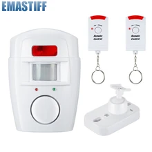 Sensor infrarrojo antirrobo para seguridad del hogar, Detector de movimiento, Monitor de alarma inalámbrico, mandos a distancia con 2, PIR MP
