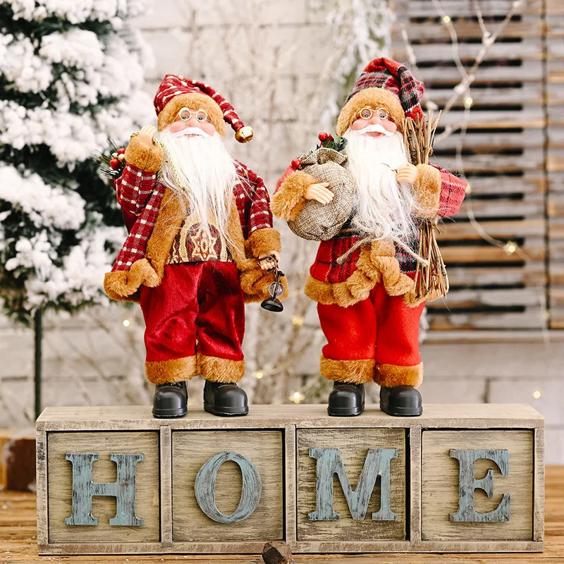 2021New Year Santa Claus Fabric Dolls Christmas Ornament Home Decorations for Christmas Toys for Kids Xmas Navidad Christma Gift 2021New Year Santa Claus Fabric Dolls Christmas Ornament Home Decorations for Christmas Toys for Kids Xmas Navidad Christma Gift