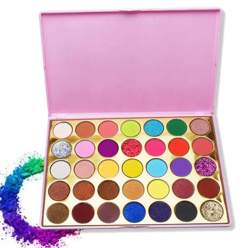 35Colors Fruit Pie Filling Eye Shadow Palette Makeup Kit Vibrant Bright Glitter Shimmer Matte Shades Pigment Eyeshadow New