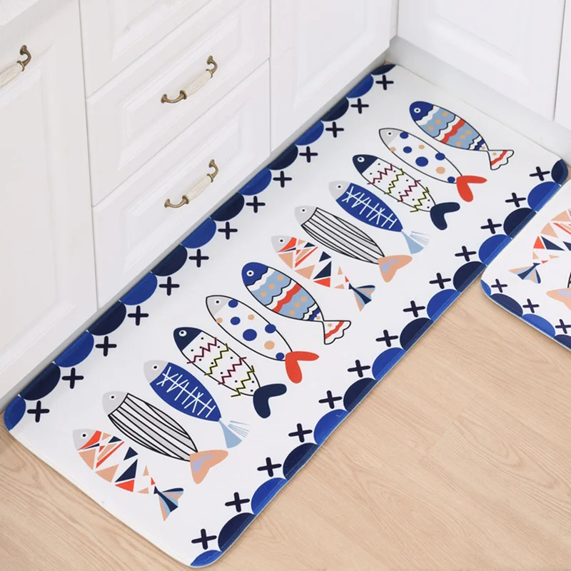 1 pc Non-slip Flannel Cat Cute Animal Printed Rectangular Carpet Entry Door Entry Pad Carpet Mat Cartoon for Bathroom Bedroom