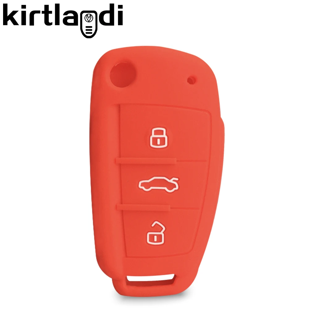 Silicone Key Cover for Audi - Premium Auto Remote Holder with 3-Button Protection