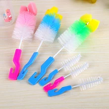 Ensemble de biberons à lait pour bébé, gobelet à 360 degrés, éponge nettoyante + brosse à tétine, 2 pièces/ensemble