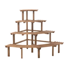 Твердая древесина угловой цветок воздух мясистый Многоэтажный номер самоанализа пространство посадочного типа балкон деревянные Botany цветочный горшок рама