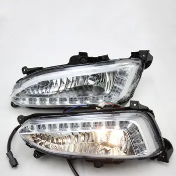 

2Pcs LED DRL Daytime Running Light Fog Lamp For Hyundai IX45 For Santa Fe Durable Daytime Light Lamp