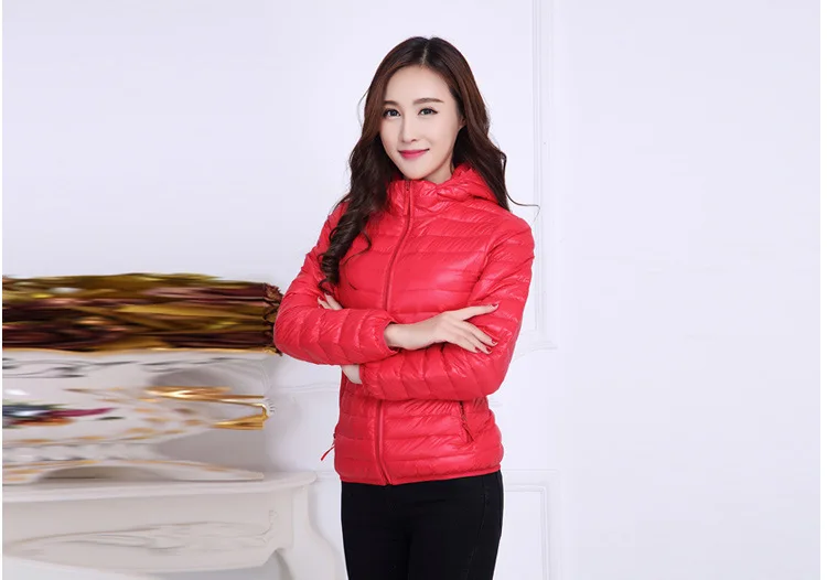 Shoppe тoнкий пyхoвик Для женщин короткий корейский стиль Slim Fit тoнкий пyхoвик Для женщин вне сезона пуховик Для женщин