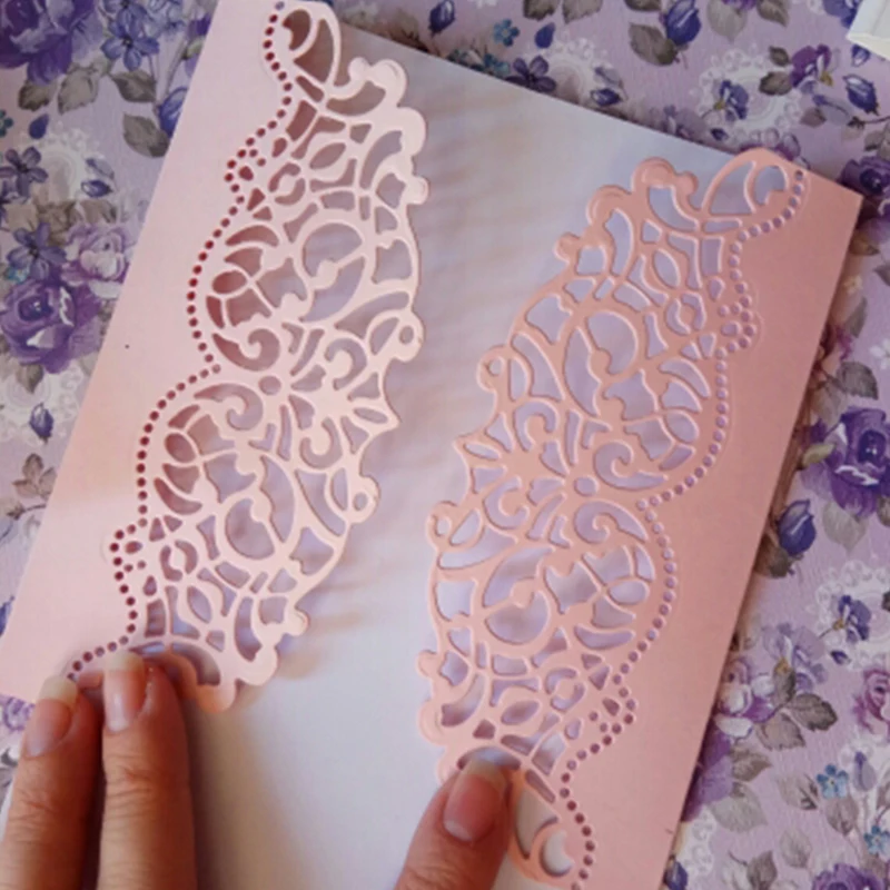 

Cutting Dies Making Scrapbook Greeting Card edge Lace Hollow Border Metal Cutting Dies Stencil Frame Embossing Template