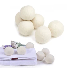6 шт./упак. Прачечная чистый мяч многоразовая природные органические смягчитель ткани Прачечная мяч сушилка для органической шерсти премиум-класса шарики 6/7 см