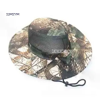 

20pcs/lot New Arrival Camouflage Fisherman Hat Outdoor Sport Camouflage Fishing Hat Hunting Cap Deciduous Bionic Sunscreen Hat